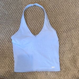 Blue Hollister Halter Top
